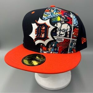 New Era 59fifty Diamond Hero Edition Detroit Tigers Hat, Comic Book Cap, 7 3/4
